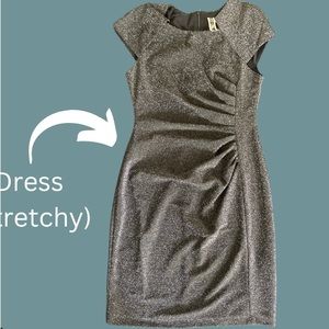 Sparkle shimmery charcoal party dress